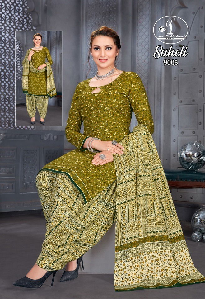 Saheli Vol 9 By Miss World Printed Pure Cotton Dress Material Suppliers In India